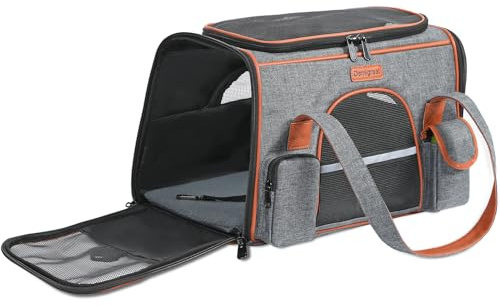 Demigreat Faltbare Transporttasche für Katze Hunde bis 8 kg, Atmungsaktiv Transportbox für Mitte Kleine Hunde Katzen, Hundetragetasche Katzentrageta