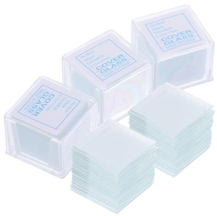 JECOMPRIS Mikroskop-Objektträger 500 Stück Mikroskop-Deckgläser Gläser 20 X 20 Mm Quadratisches Deckglas Für Die Grundlegende Biologische Wissenschaftsausbildung