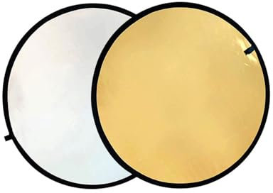 AORHOFJ 2 Pièces Réflecteur Rond, Réflecteur de Lumière Réflecteur Pliable Photographie avec Mallette de Transport, Réflecteur Photographie Kit Lumière Studio Diffuseur (30cm)