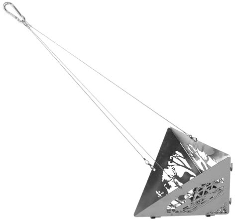Milisten 1satz Triangular Hanging Stove Aus Edelstahl Für Outdoor-Camping Und BBQ Tragbar Leicht Und Abnehmbar Für Gartenfeuer Und Grillabende