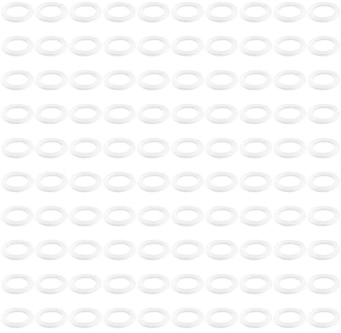YIXISI 100 Pièces 10.2x15x1 mm Rondelles pour Gonds de Porte et Charnières Plastiques, Rondelles contre Porte, Blanc Nylon