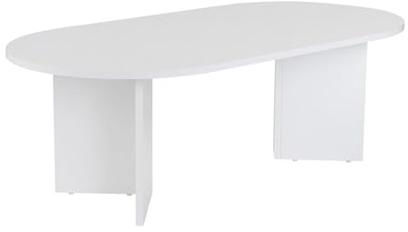 Stilvoller weißer Couchtisch, 119 x 60 x 39,8 cm | 100% melaminbeschichtete Spanplatte, 18 mm dick | modernes Design für Wohnzimmer & Lounge