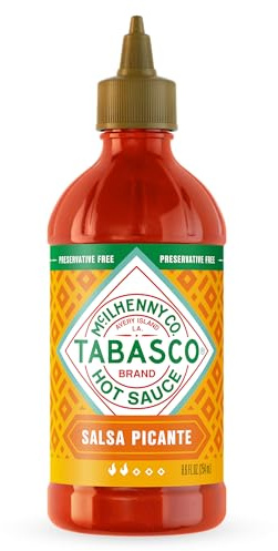 TABASCO Salsa Picante - Salsa picante vibrante y suave, botella fácil de exprimir, estilo mexicano más espeso con auténticos pimientos, ajo y especias, 256ml (pack de 1)