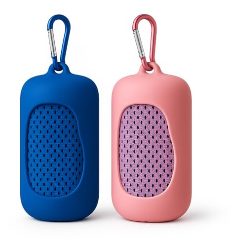 Chill Flex Asciugamano Rinfrescante in Microfibra, Set da 2, 100x30 cm, con Custodia in Silicone, per Sport e Palestra