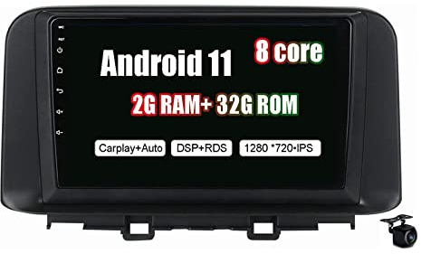 Generico Radio de coche Android 11 para Hyundai Encino 2018-2020, navegación GPS 2 DIN, Bluetooth, pantalla táctil IPS, compatible con Carplay, DSP, Dab+, FM/RDS, experiencia de audio mejorada