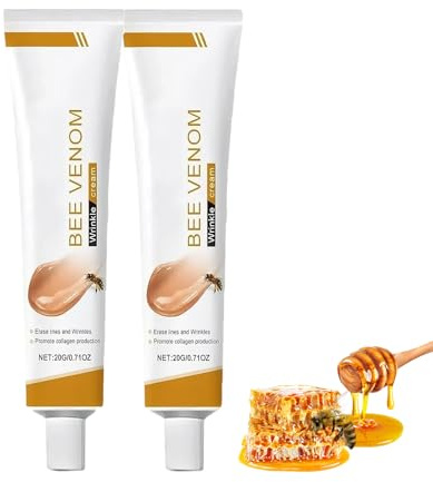 Crema Antiarrugas con Veneno de Abeja 1PCS,Cuidado Facial Nutritivo para Rostro y Cuello contra Arrugas y Piel Seca