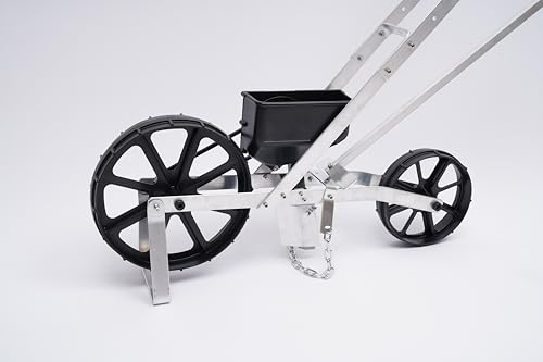 Esparcidor manual de semillas inalámbrico con ruedas, profundidad de siembra 5-40 mm, sembradora de precisión para verduras, fertilizantes, semillas de césped