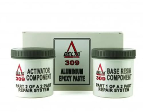 Aluminium Epoxy Paste, 2-Part Metal Repair System, Heat Resistant, Fast-Setting, Chemical Resistant, for Automotive, Industrial, Plumbing Applications