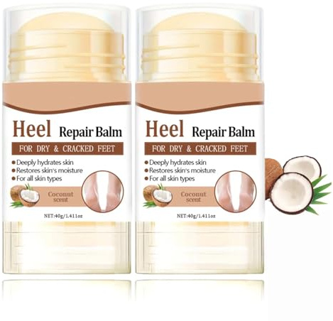 Fußbalsam Für Trockene Zerrissene FüßE, Schnelle Absorption Feuchtigkeitscreme,Zerrissene Fersen Reparatur Creme, Reparaturen Pflege Rolle,Trockene Haut Weichmacher Für Hände, FüßE und Körper