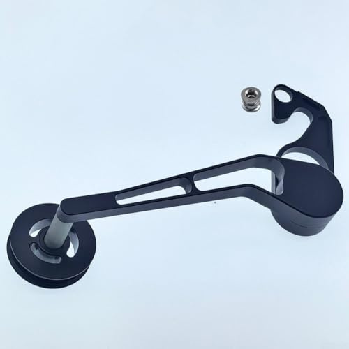 Yuanpgky Tendeur de chaîne à vitesse unique pour vélos pliants | Compatible avec 3/4/5/6/7 vitesses | Support de dérailleur arrière en alliage d'aluminium pour modèles Cline/Pline (tout noir)