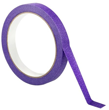 Adhésif Fine Masking Tape 10mm x 20m Vinyle Masquage Précision | Ruban de Peintre Masquage Aquarelle Multi-surfaces Bande Autocollante pour Peinture Automobile Vernissage L'artisanat, Violet