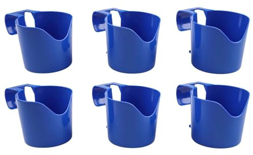 Homeponnew Paquete de 6 portavasos junto a la piscina para piscinas sobre el suelo, apilables, resistentes a la intemperie, soportes de plástico para bebidas que se adaptan a la parte superior redonda