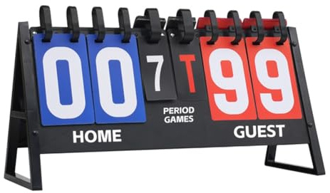Gishbjka Tabella dei Punteggi per Competizione Multifunzionale Rosso e Blu per Il Badminton da Tennis da Tavolo da Basket con Casa e Ospite