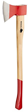 Bison Universalaxt 1250g I Hochwertige Spaltaxt 700mm lang für Forst, Garten & Outdoor I Rheinische Form nach DIN 7294 I Axt mit stabilem Stiel aus Escheholz I 3-fach Sicherheitsverkeilung
