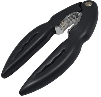 Fackelmann 43757 Pince à crustacés, pince pour crabe, pince pour coquillage, Plastique, Zinc, Gris, 13,5 cm