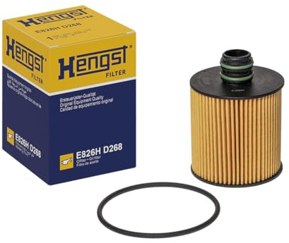 HENGST - Ölfilter E826H D268 - Öl-Filtereinsatz für KFZ | Hochwertiger Motorölfilter für KFZ mit Otto- oder Dieselmotor - Robuster Ölfilter mit hoher Schmutzaufnahmefähigkeit