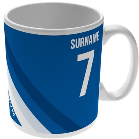 Personalised Colour Stripe 11oz Mug for Cardiff City Fans, Great for Cardiff City Football Supporters