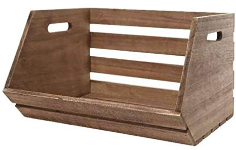 Kaemingk 8719152429172 Boîte de rangement en bois de paulownia, couleur marron, multicolore