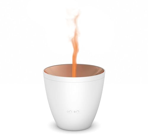 Stadler Form Aroma Diffuser Zoe verströmt ätherische Öle mit einzigartigem Flammen-Effekt, für entspannende Aromatherapie, weiss