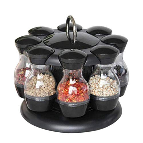 Juego De Frascos Giratorios Para Condimentos De Vinagrera Para Especias, Botellas De Spray De Pimienta, Soporte Para Saleros, Estante De Almacenamiento De Cocina A 8 botellas