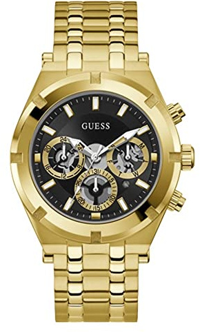 GUESS Orologio sportivo multifunzione da uomo 44 mm, Oro, ONE, GW0260G2-AMZUK