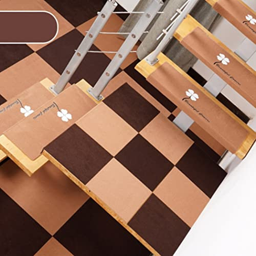 JYMYGS 25 x 55CM Stufenmatten innen 15 stück Antirutschstreifen Treppe Set,treppenstufen matten rechteckig selbstklebend zuschneidbar,Treppenteppich für Kinder,Älteste und Haustiere,braun