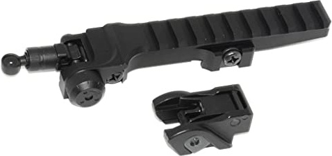 Airsoft Softair Ersatzteile Bell KAC Stil Flip-Up Aufklappen Sight Schiene Set für G36 Serie AEG GBB Gewehre Schwarz