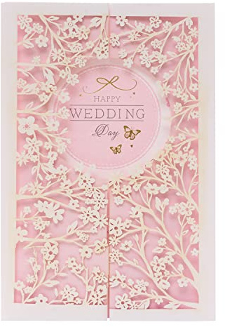 UK Greetings Bröllopskort med kuvert – utskuren blommig design