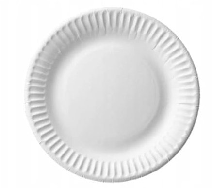 Packadi 50 x Assiettes en carton Carton Kraft Blanc 23cm /Vaisselle jetable - Fête/Anniversaire/Barbecue/pique-nique Ecologiques, biodégradables/Assiettes jetables en carton