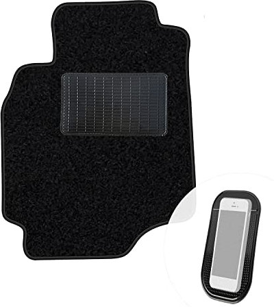 moto-MOLTICO Fahrer Fußmatte Auto Velours Fahrerseite Autoteppiche Schwarz Fahrermatte 1-teilig passend für Mitsubishi Lancer 2003-2007