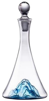 Carafe à vin rouge en cristal avec housse anti-poussière – 100 % verre soufflé à la main sans plomb