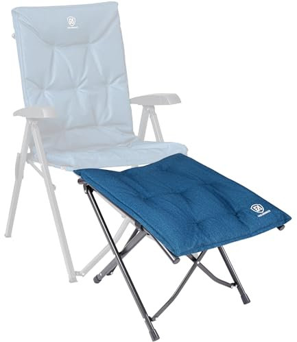 EVER ADVANCED Fußhocker Fußablage Faltbar Klapphocker mit Höhe von 47cm Klappbarer Hocker Gepolstert Fußstütze für Sessel Garten- und Balkonstuhl