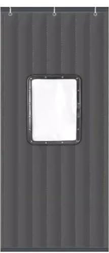 WHYATT Balkontür Vorhang, Magnetischer, Wärmeisolierter Türvorhang, Verdickt, Langlebig, Winddicht, Wasserdicht (Color : Grey, Size : 47.2x86.6in/120x220cm)
