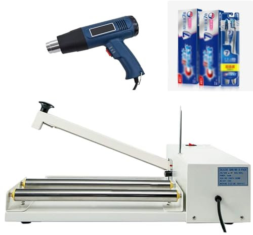 JINTAOMA Shrink Wrap Machine 18’’, Wrap Sealer Machine, With 1800w Heat Gun And Shrink Wrap For Pvc Pof Film Plastic Bags
