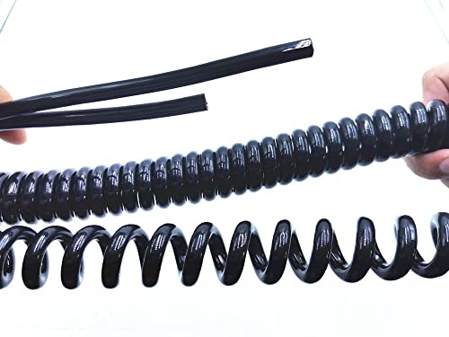 Filo telescopico a spirale 1 pezzo Filo a spirale for auto 4 nuclei 20 AWG 24 AWG Macchina utensile CNC Linea a spirale Illuminazione mobile (Specifiche: 4 nuclei 24 AWG 0,2 mm2, Lunghezza allungament