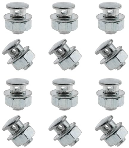 zutisay Brake Cable Regulator Clamp Brake Cable Nut Bicycle Cable Anchor Bolt For Bicycle Brake Line, Motorcycle Brake, Lock, etc. (Silver 26 Brake Line Brake Bean Flat Head) 12Set