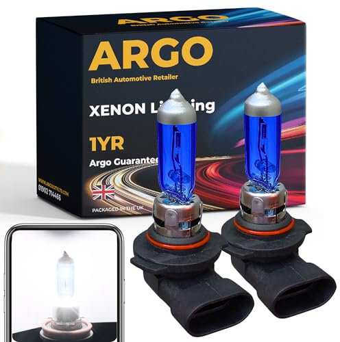 Argo H10 Bulb 42w Xenon White 6000k 12V High Low Dipped Main Beam 710 Headlight Bulb Car Van Super Bright Halogen Upgrade Front Fog Light Headlamp H10 Bulbs