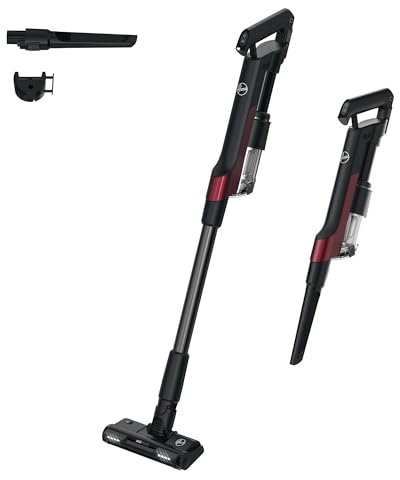 Hoover HF2 Aspirateur Balai sans Fil HF201H, Ultraléger & Puissant Turbo Mode, Technologie Ultra Compact x3, Brosse Sols durs & Parquets Anti-Twist, Eclairage LED, Autonomie 40 Min, Batterie Amovible