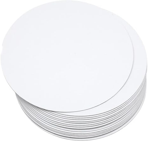 Gcardist Lot de 25 planches à gâteau rondes blanches de 15,2 cm avec base ronde en carton de qualité alimentaire (plus fines mais plus résistantes)