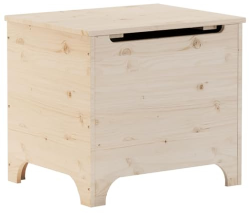 vidaXL Truhe, Spielzeugkiste mit Deckel Latten-Design, Holztruhe für Wohnzimmer Schlafzimmer, Auflagenbox Kissenbox, Massivholz Kiefer