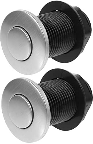 OSALADI Pulsante a Pressione Aria Per Smaltimento Rifiuti in Acciaio Inox Set 2 Pezzi, Sostituzione Per Vasca Da Bagno e Lavastoviglie, Design a Vite, Facile Installazione e Uso Flessibile