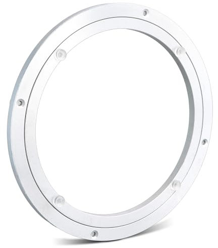 volumoon Plataforma Giratoria Grande, Plato Giratorio para Mesa Grande, Placa Giratoria con Rodamientos, Plato Giratorio para Mesa de Comedor, Base Giratoria de Aluminio para Mesa - 10 Pulgadas