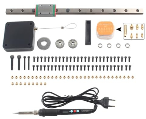 Qerwsdty Stealth Press Kit Heat Set Insert Press Tool lödkolv Heat Insert mutter Insert Kit M2-M8 för 3D-skrivare EU-