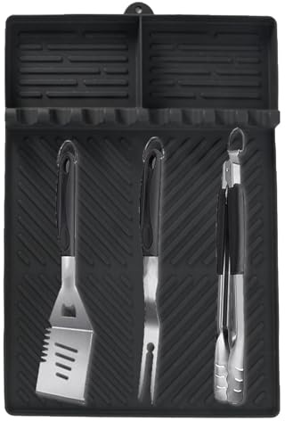 Tapis de barbecue pour barbecue extérieur | Tapis de protection en silicone résistant à la chaleur – Tapis de cuisson, protecteur de barbecue imperméable, accessoires de cuisson pour pique-nique