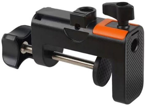 Mikrofonständerhalterung aus Eisen mit Verstellbaren Schrauben, Schwarz | Mikrofonstativ Tisch, Tischklemme für Mikrofonarm mit Rutschfester Ausführung, 2-in-1 Halterung