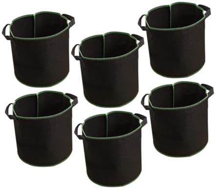 TOYANDONA 6piezas Bolsas de Cultivo de Tela No Tejida para Plantas Portátiles con Asas para Jardinería Cultivo de Flores y Vegetales