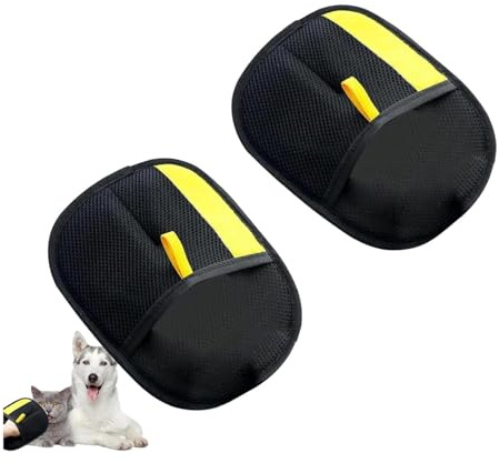 2 guantes quitapelos para mascotas, guantes magnéticos de piel, guantes antiestáticos reutilizables, guantes de doble cara para el cuidado del pelaje para la limpieza, la depilación y los propósitos