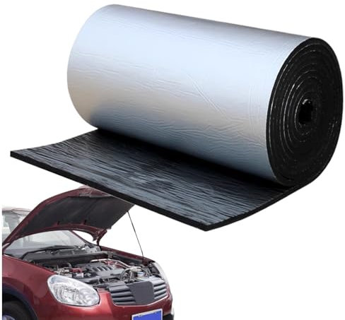 Tapis Insonorisant Pour Voiture Auto Tapis D'isolation Acoustique/thermique Amortissement Isolation Phonique Mousse Acoustique Anti-Bruit Coton,Cellule Mousse Auto Adhésif Isolation