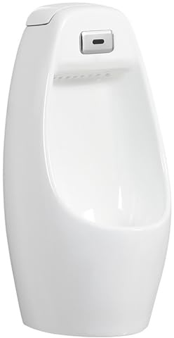 QiaoRong Orinatoio in Ceramica con Sensore, Urinatoio Uomo a Parete con Valvola di Scarico con Sensore per WC in Case, Centri Commerciali e Uffici