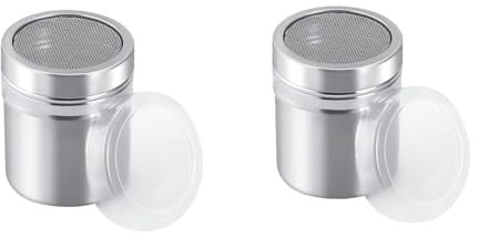 OYUUJII Saupoudreuse Cacao,2 Saupoudreuse à Sucre Glace,boite a sucre glace,Chocolat Tamiseur pour Cacao,Adaptés à la Poudre de Matcha,Pour Epice Poudre,Le Poivre,Le Paprika, etc